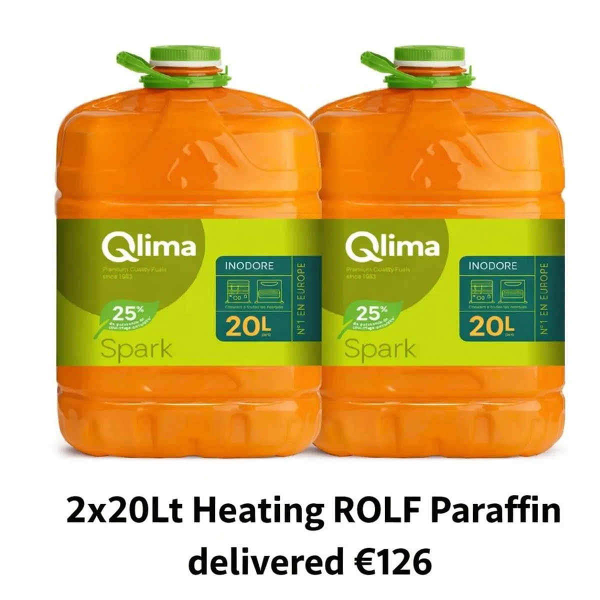 2× 20L Qlima ROLF Odourless Paraffin Oil Delivered - Image 1