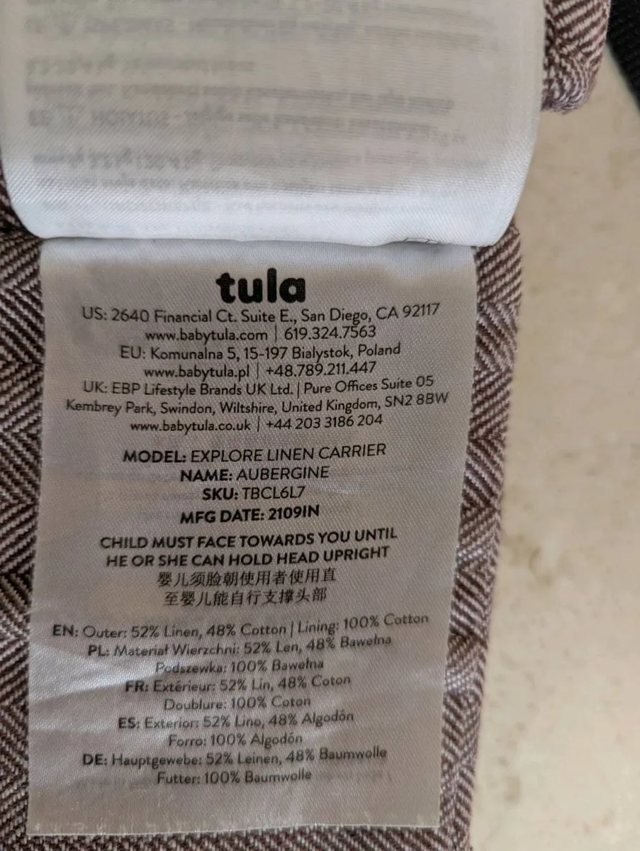 Tula Explore Linen Baby Carrier - Image 4