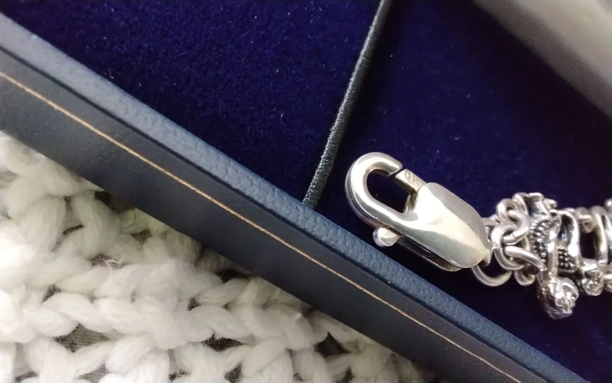 Vintage stg silver marcasite noah's ARC bracelet - Image 2