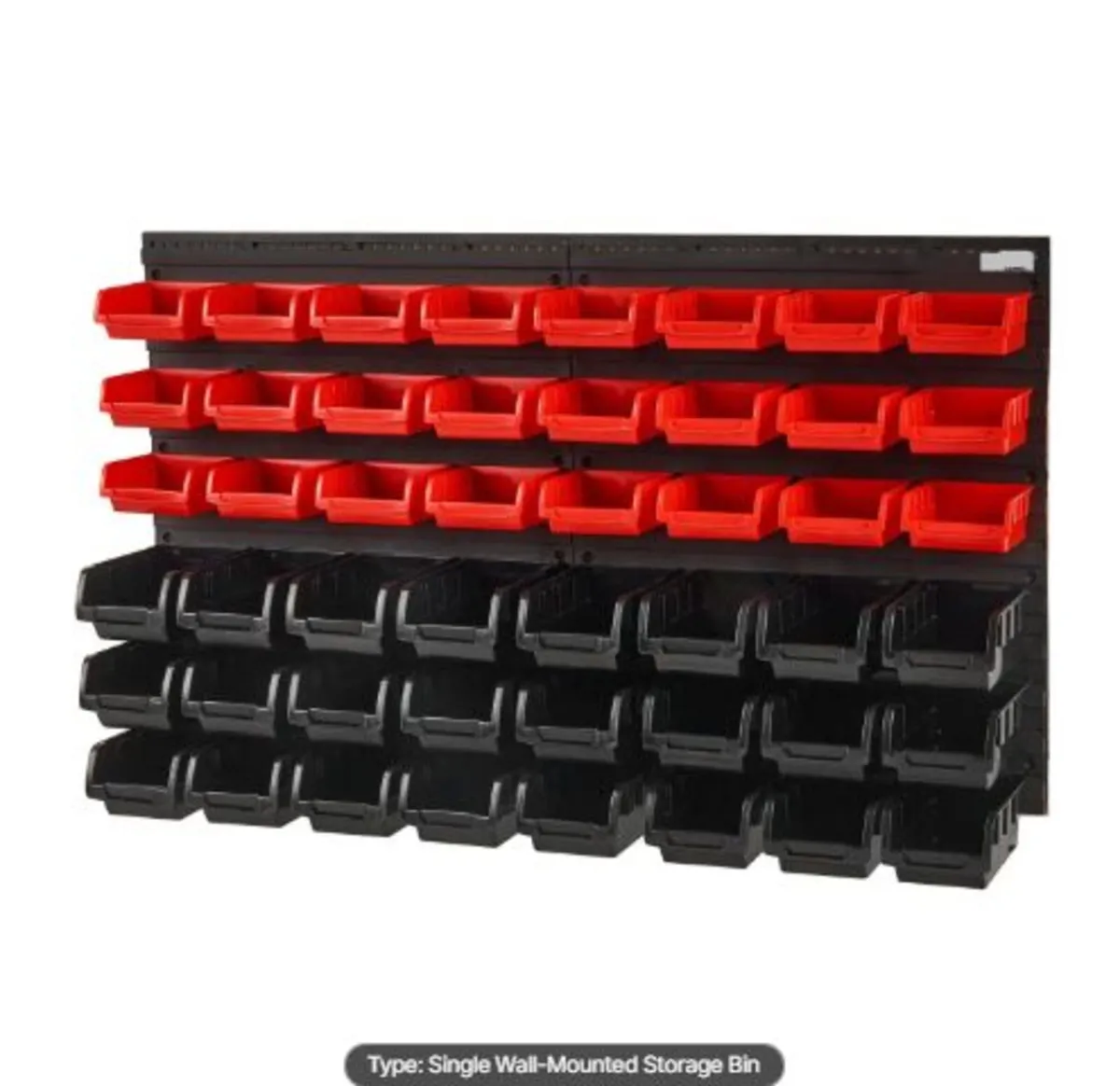 Wall Mounted Storage Bins, 48-Bin Parts Rack - Image 1