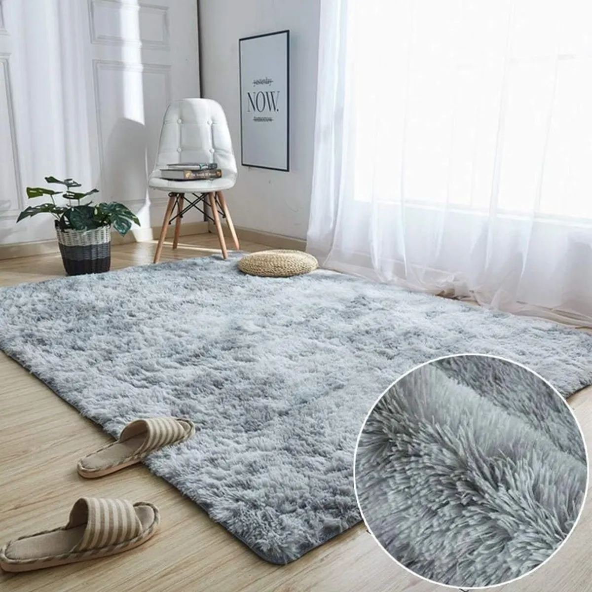 Rugs Living Room Soft Fluffy Shaggy Bedroom Rug - Image 4