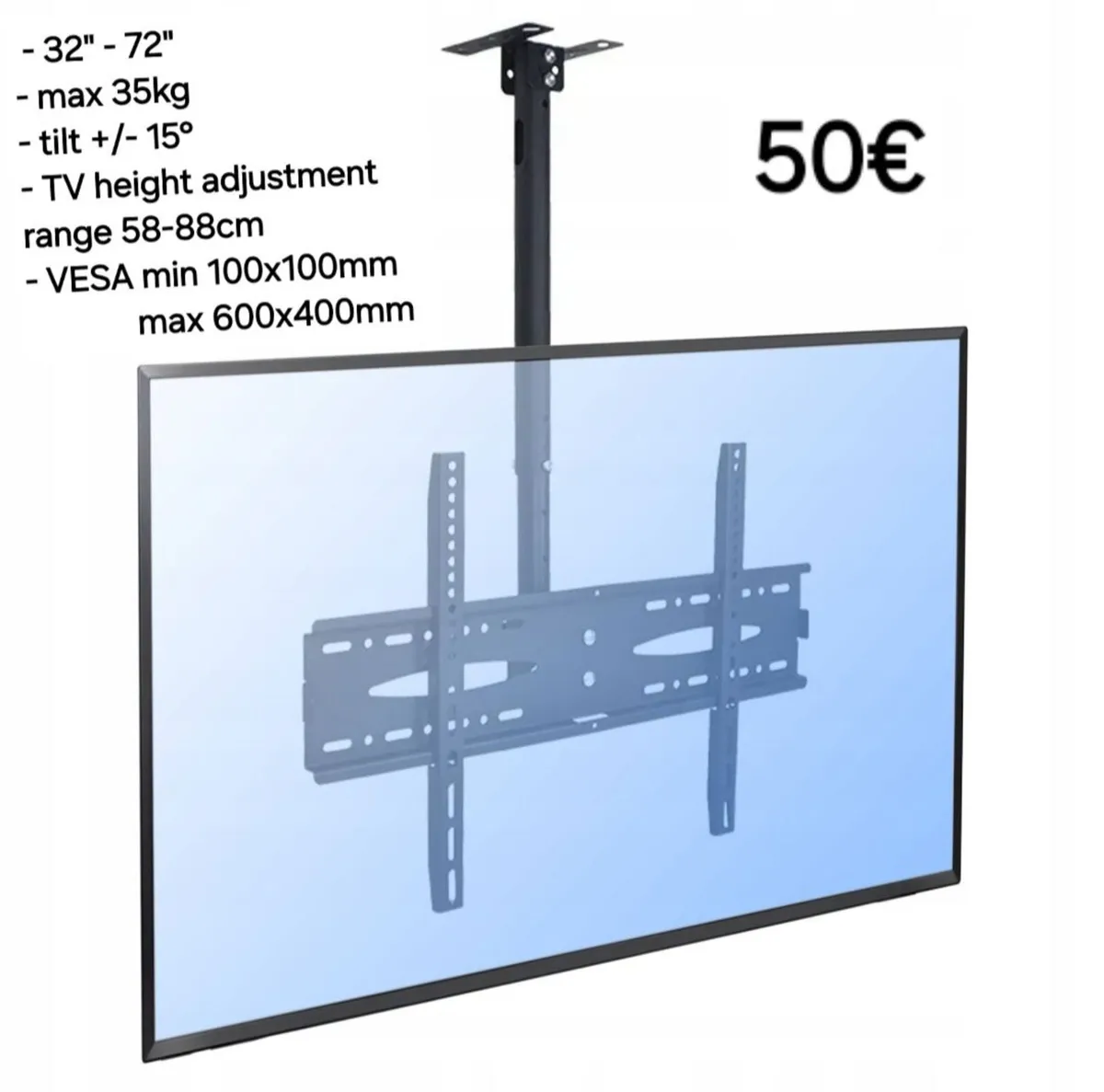 Tv Ceiling Mount Bracket Tilt 32"-72" - Image 1