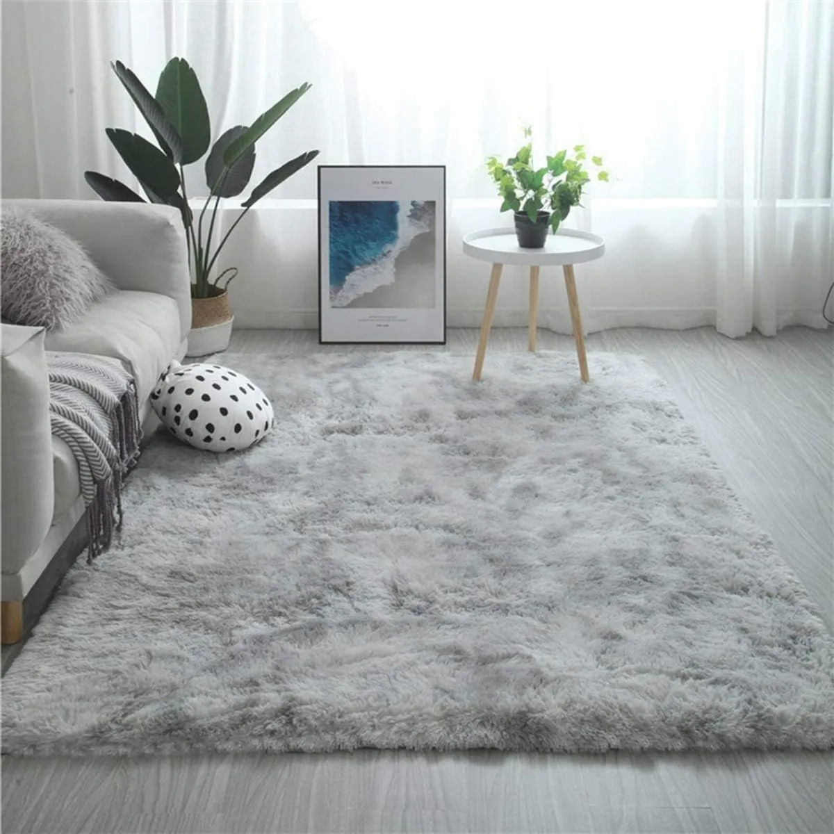 Rugs Living Room Soft Fluffy Shaggy Bedroom Rug - Image 2