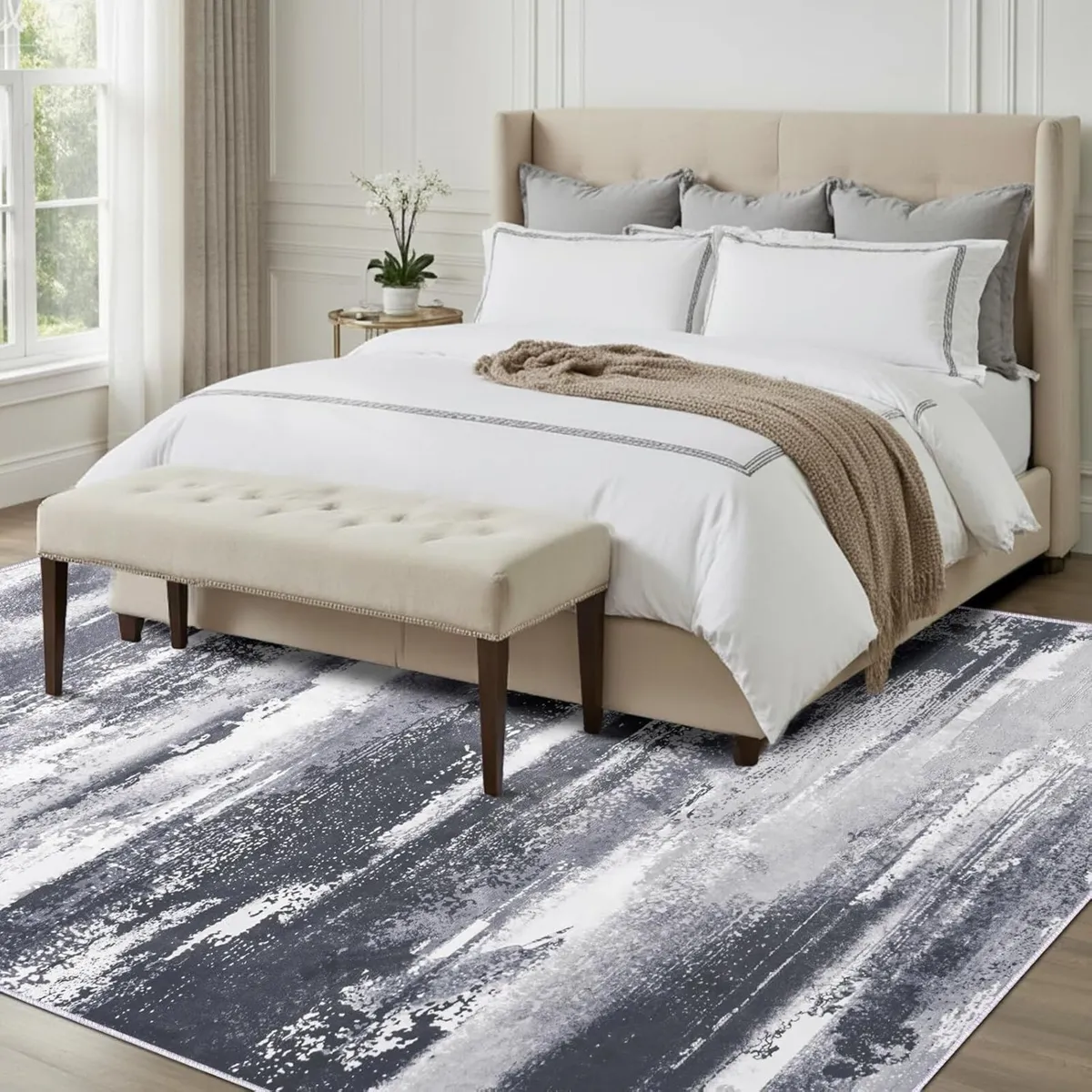 Living Room Rug 200 x 300 cm Abstract Coloured - Image 2