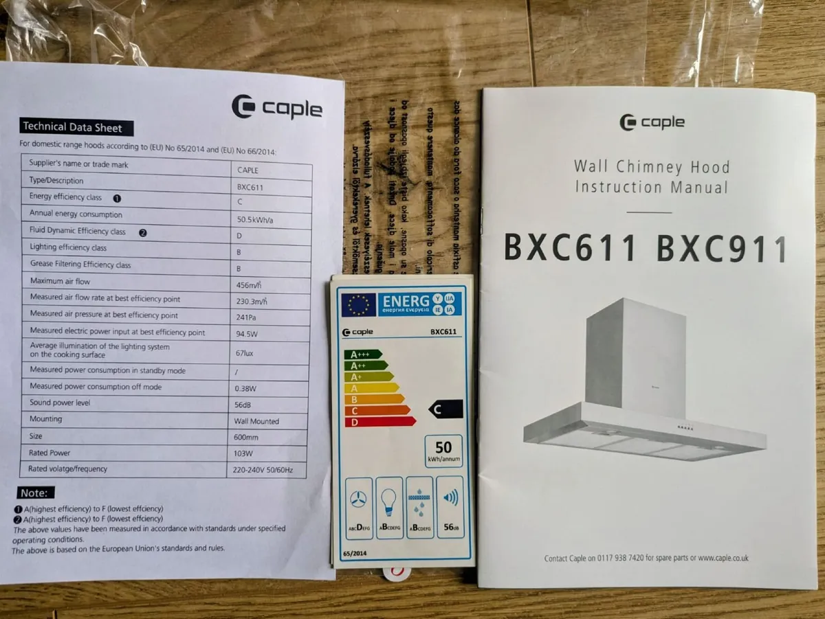 NEW Caple  Wall Chimney Cooker Hood - Image 3