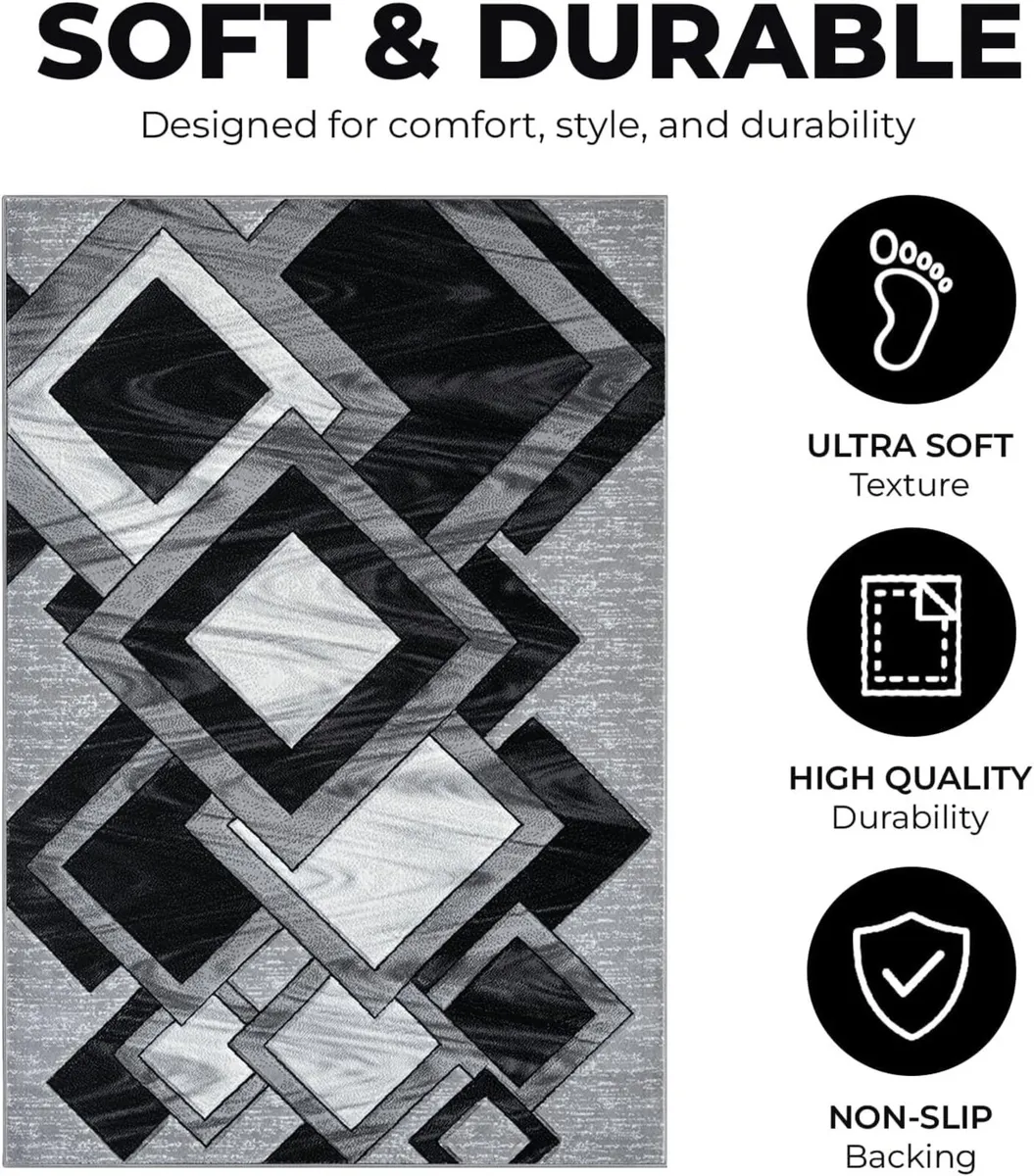 Dazzling Area Rugs - Large Fluffy Rug Carpet - Image 4