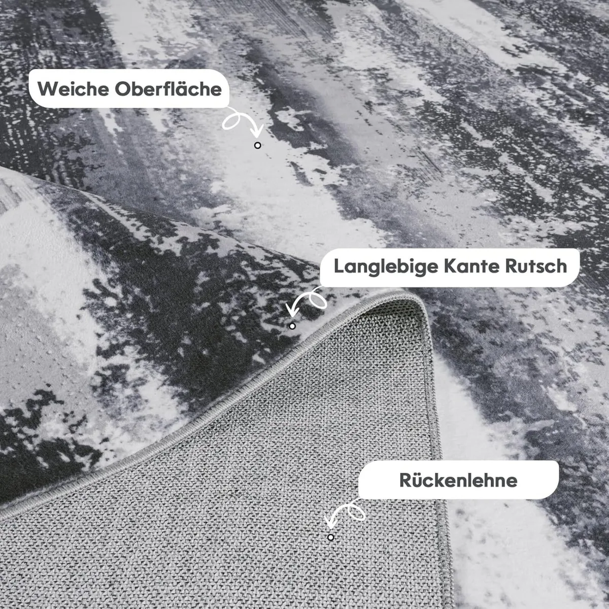 Living Room Rug 200 x 300 cm Abstract Coloured - Image 3