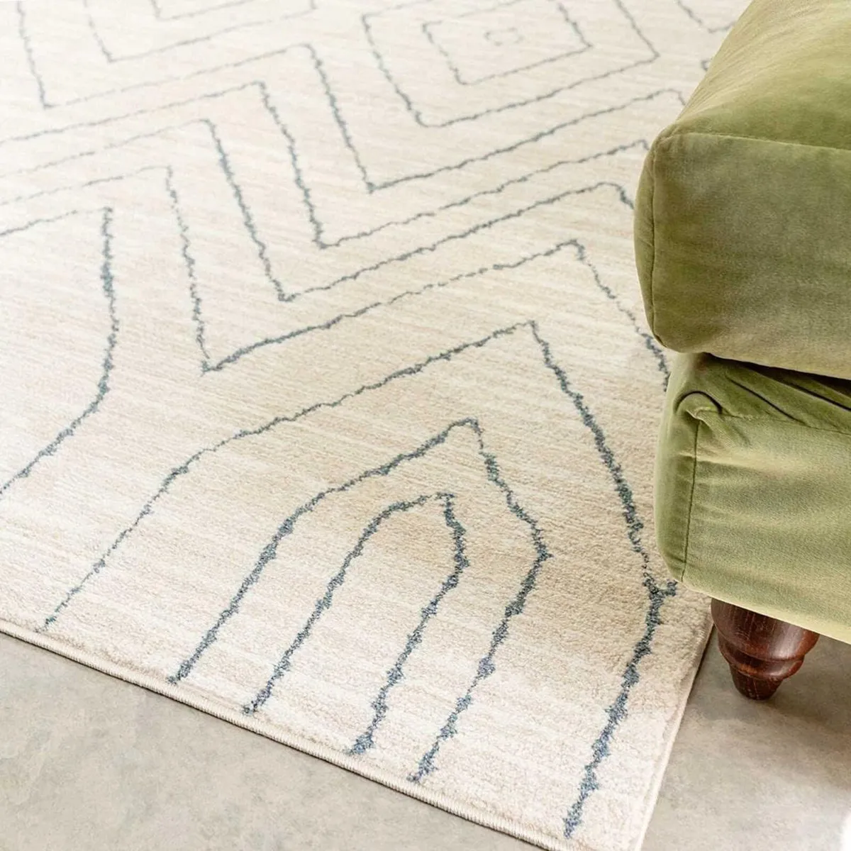 Modern Beige Grey Moroccan Berber Polyester - Image 2