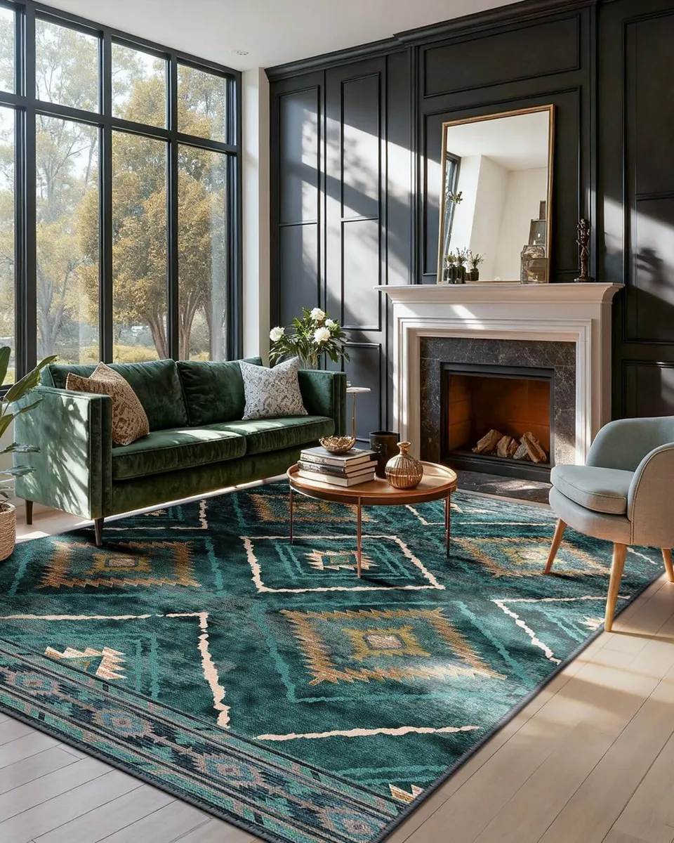 Machine Washable Large Rugs Living Room 240x300 - Image 1