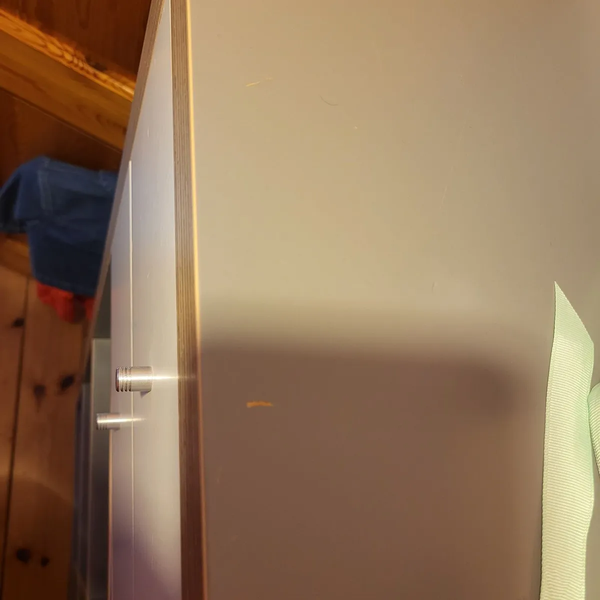 KALLAX Shelving unit, grey/wood effect, 77x147 cm - Image 4