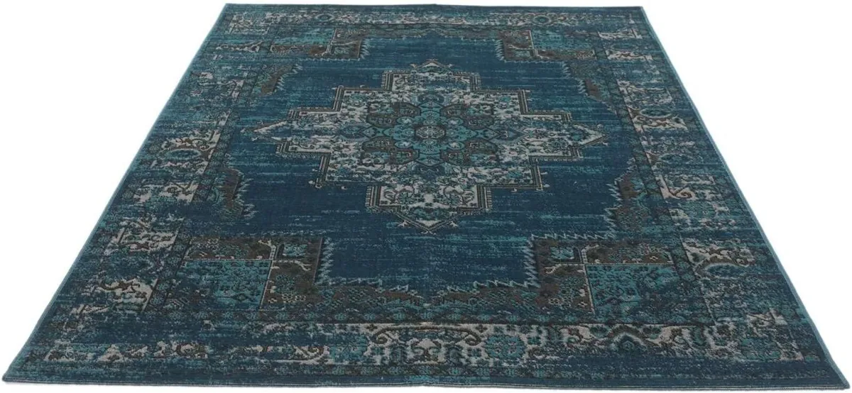 Vintage Vega Rug Modern carpets 5′3″ x 7′7″ ft - Image 3
