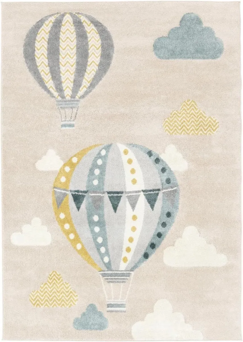 Balloon Ride Kids Rug Modern carpets 5′3″ x 7′7″ - Image 1