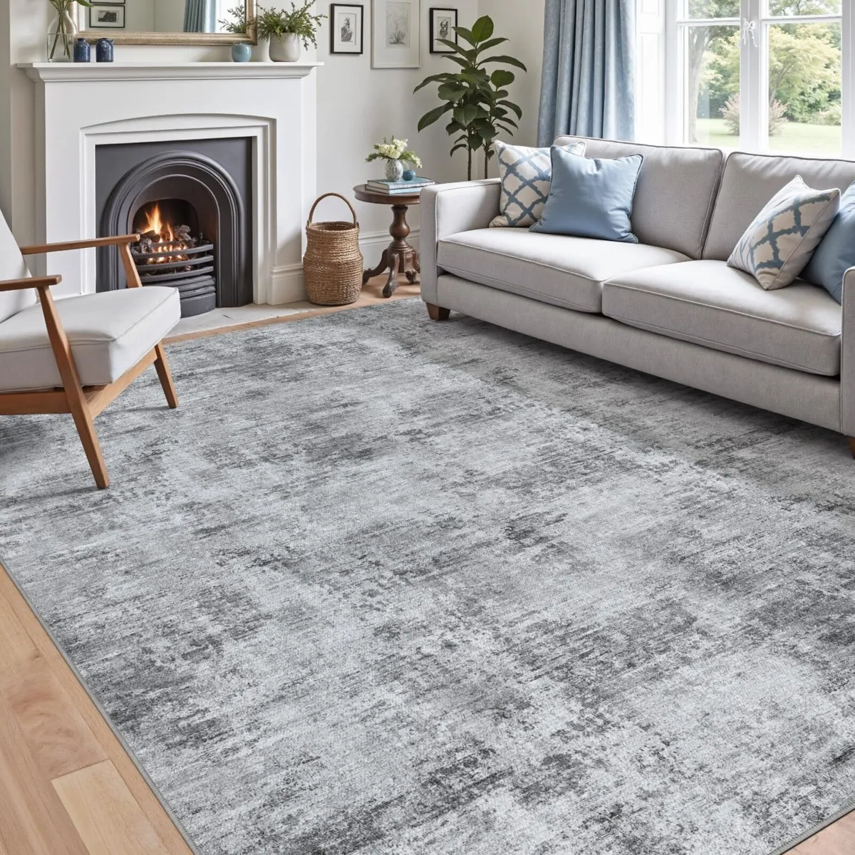 Modern Abstract Area Rugs for Living Room 152 x - Image 1