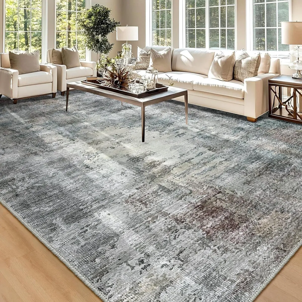 Washable Rugs Living Room 200x290cm Non-Slip Rug - Image 1