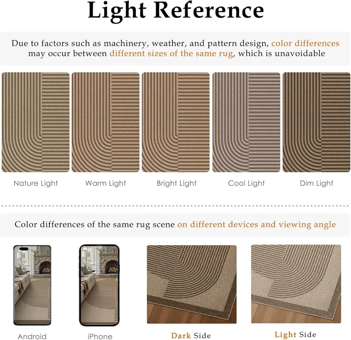 Beige Rugs Living Room 200x300cm Jute Look Large - Image 2