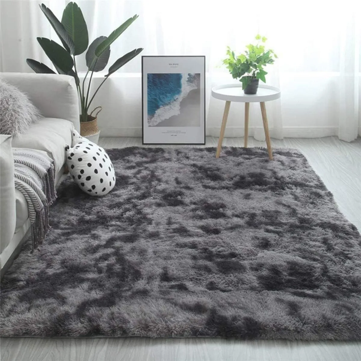 Rugs Living Room Soft Fluffy Shaggy Bedroom Rug - Image 1
