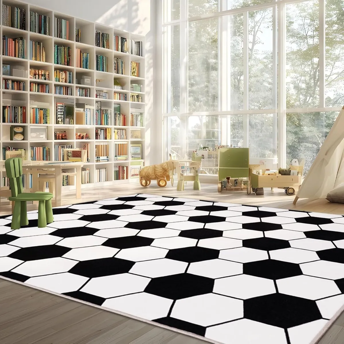 Soft Area Soccer Rug Gifts for Boys Girls - Image 2