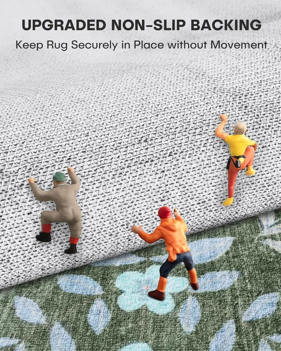 Floral Rugs for Living Room Boho Washable Area - Image 2