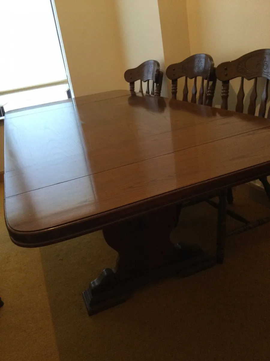 Dining Table with 5 Chairs and 2 Carver Chairs - Image 2