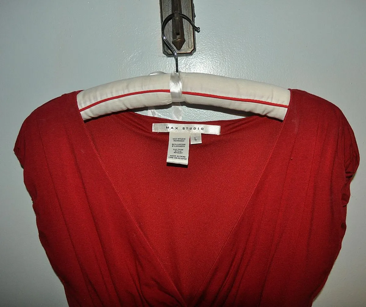 RED DRESS, MAX STUDIO, SZ L, Viscose, Knee-length - Image 3