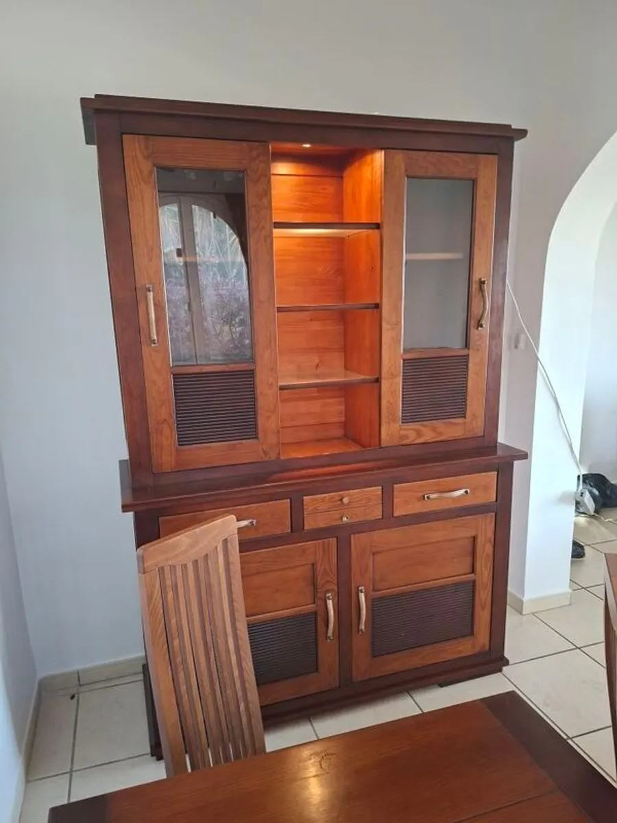 High End Mahogany Cabinet, Table & Chairs - Image 3