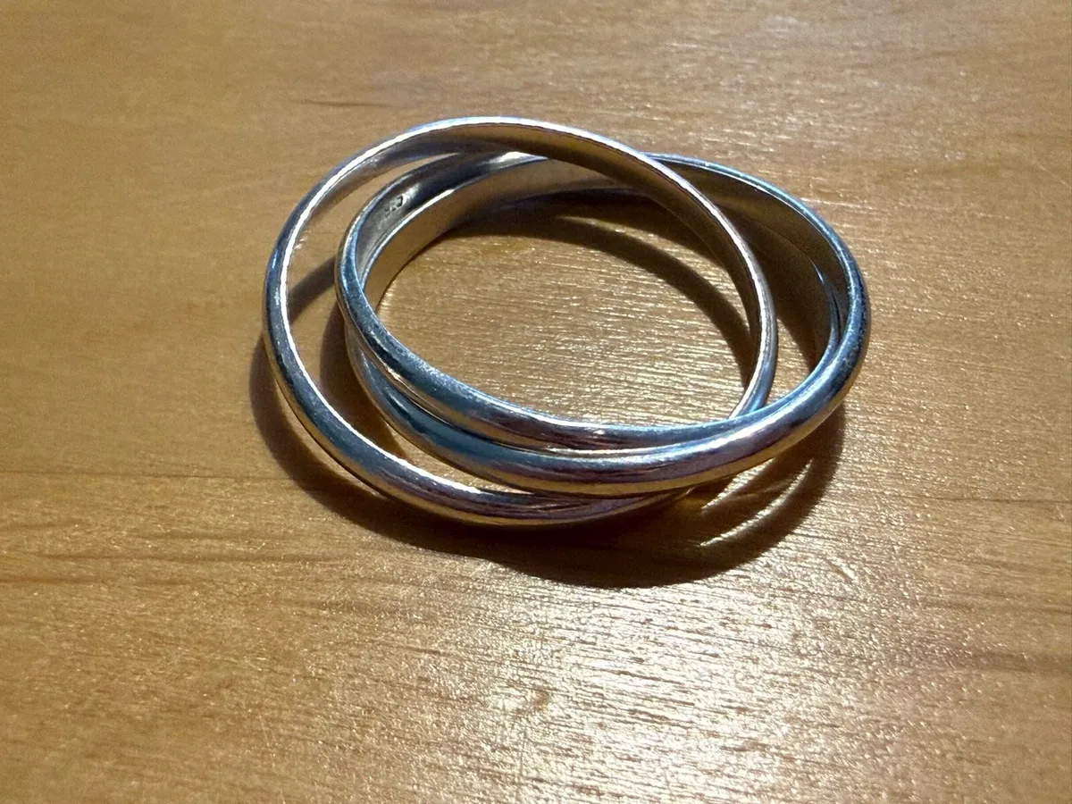 Sterling Silver Triple Band...Ring 925 silver - Image 2