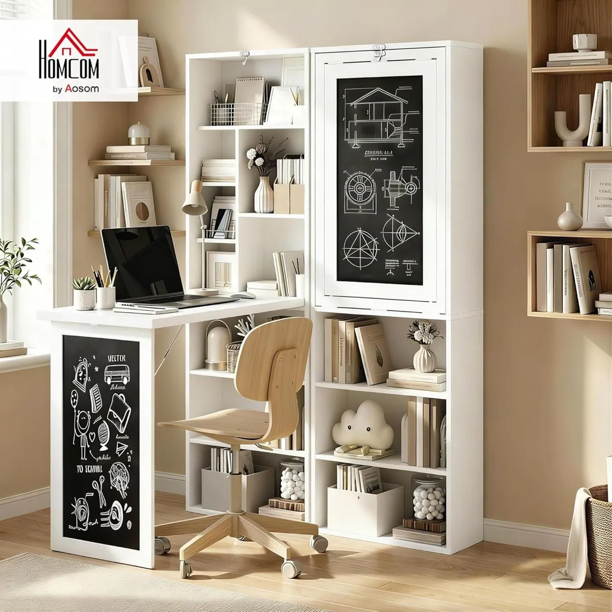 Wall Mounted Computer Desk Space Saving Folding - Image 2