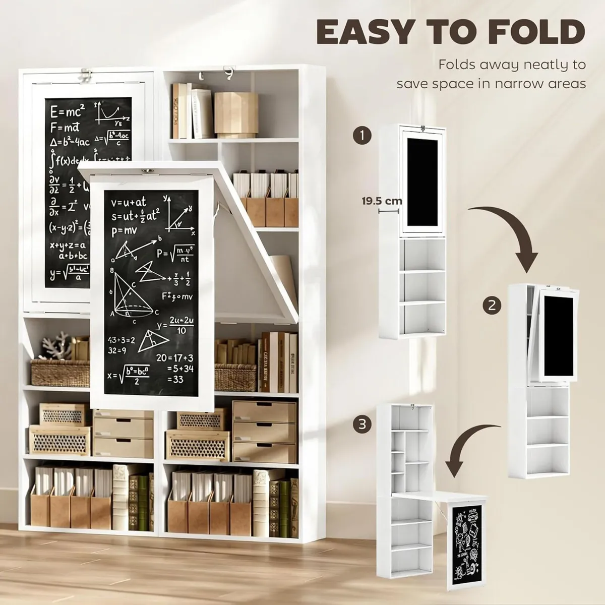 Wall Mounted Computer Desk Space Saving Folding - Image 4
