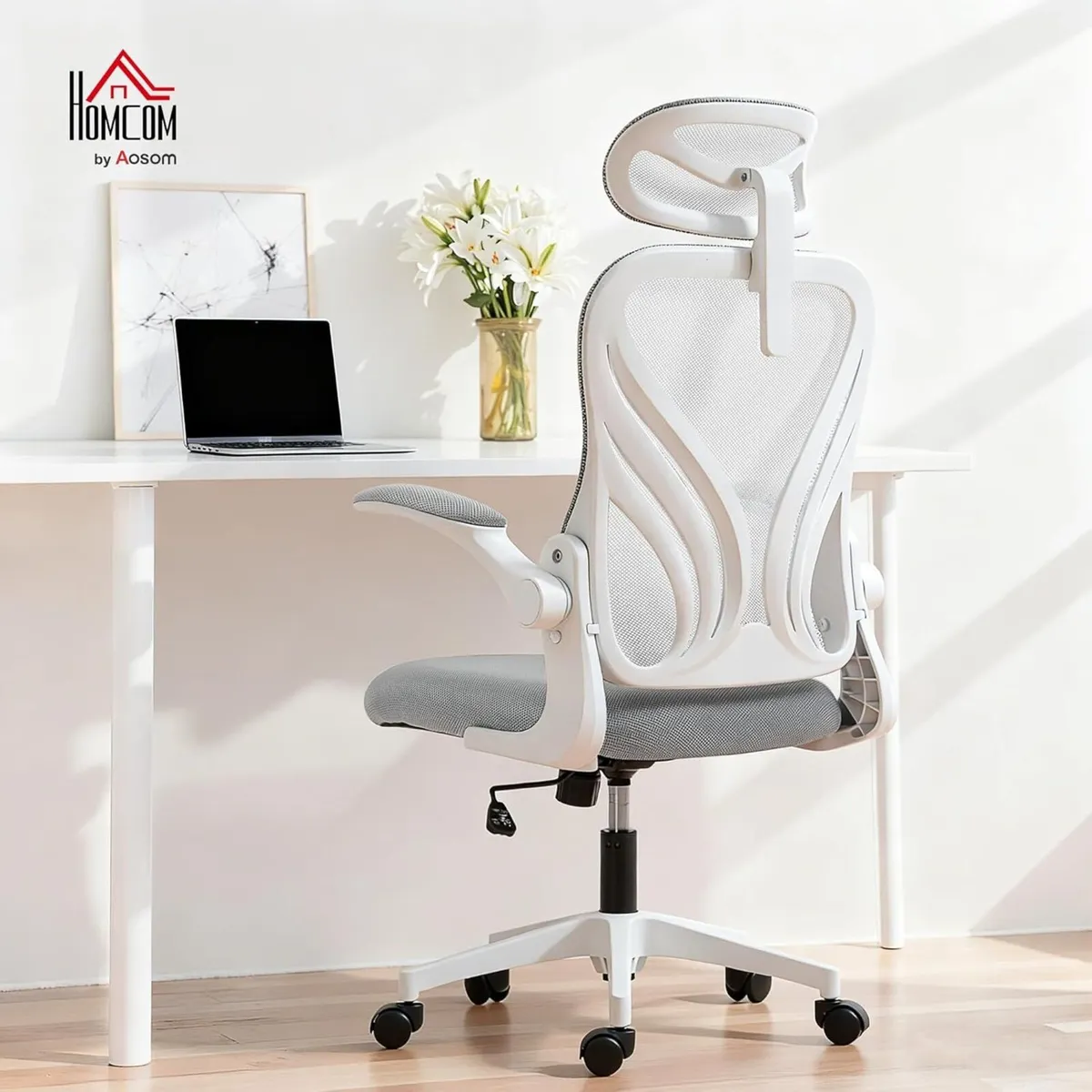 Ergonomic Office Chair High Back Mesh Desk with - Image 2