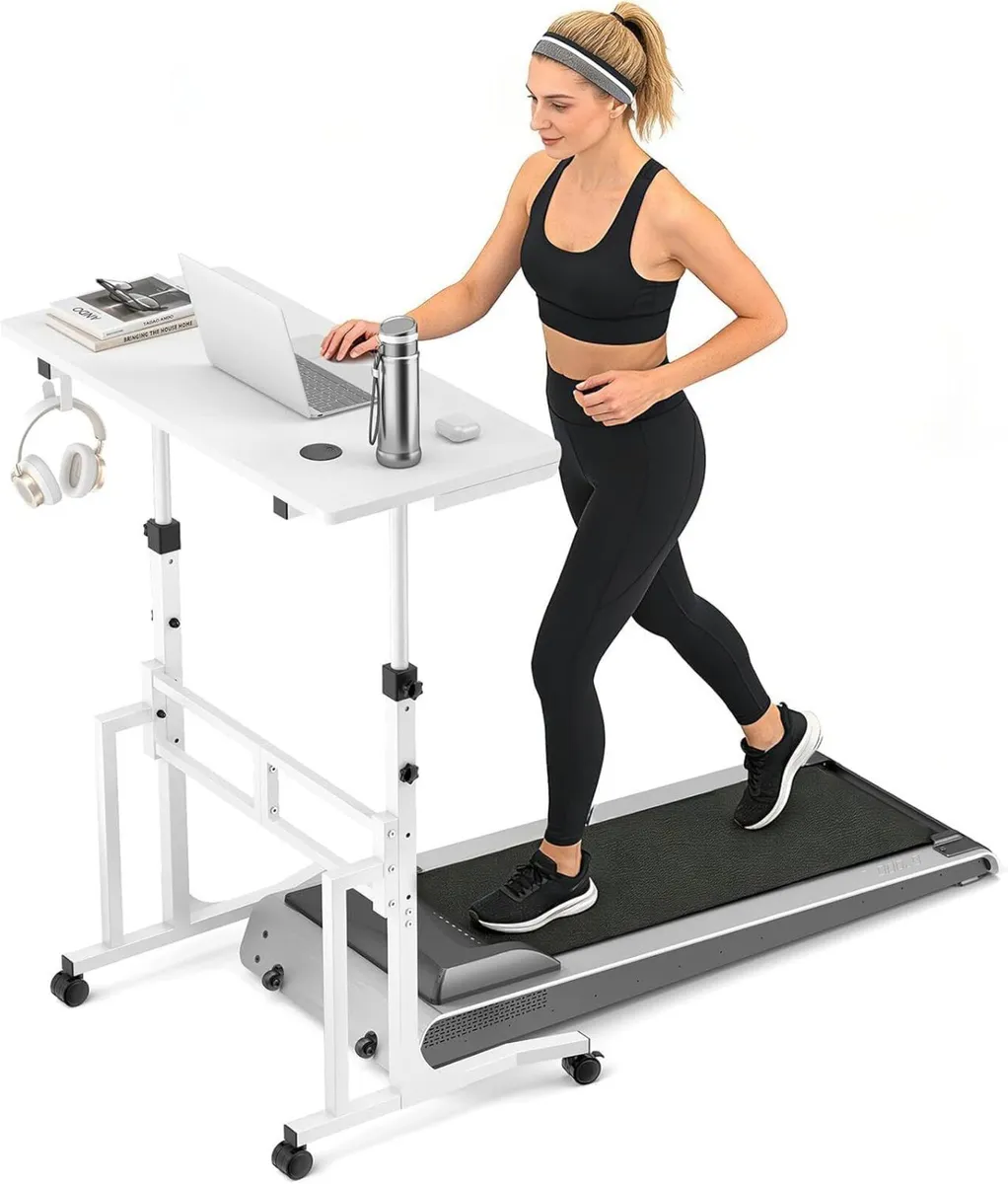 Small Standing Desk with Wheels 34 Inch Mobile - Image 1