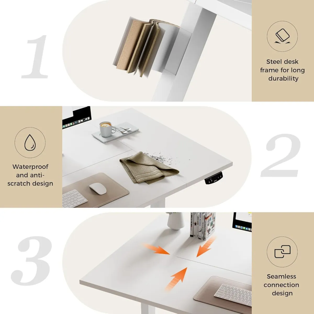 Height-Adjustable Electric Desk 140x80 cm - Image 4