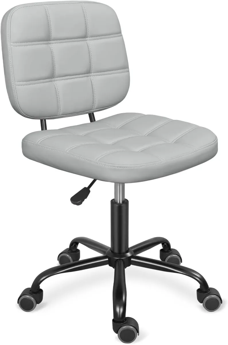 Armless Home Office Desk Chair with Wheels Modern - Image 4