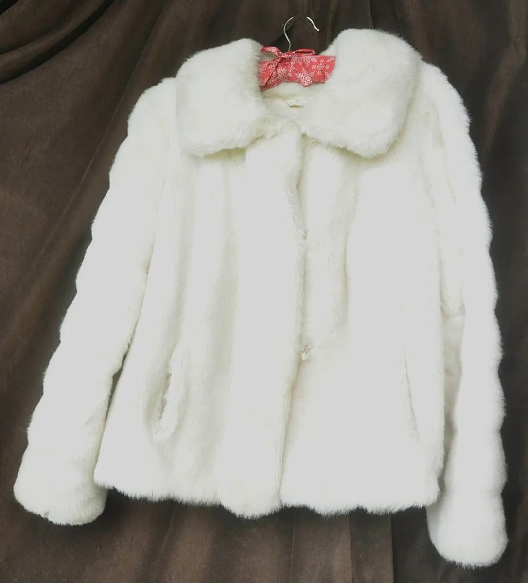 White Faux Fur Jacket Made in England by Astraka - Image 1