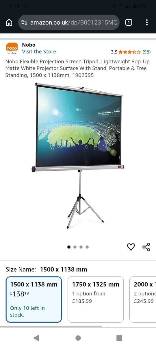 Projector screen - Image 1