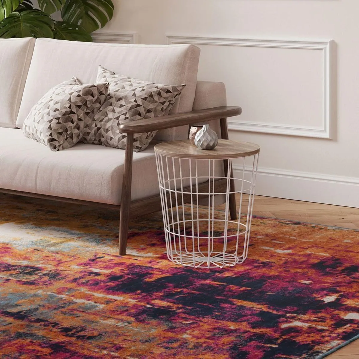 Contemporary Multi Colours Distressed Living Room - Image 3