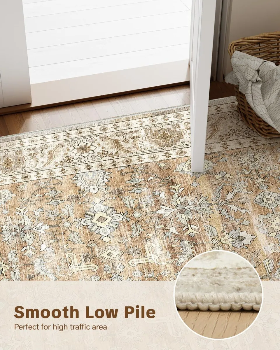 Vintage Area Rug for Living Room - Machine - Image 4