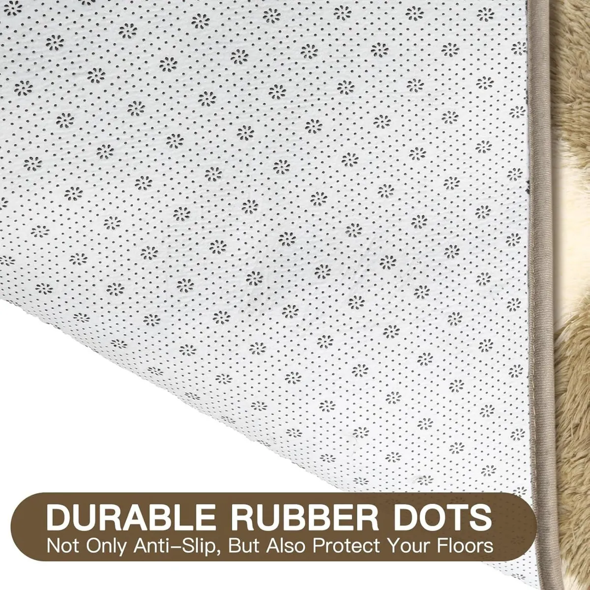 Checkered Rug Living Room 200x300cm Beige and - Image 4