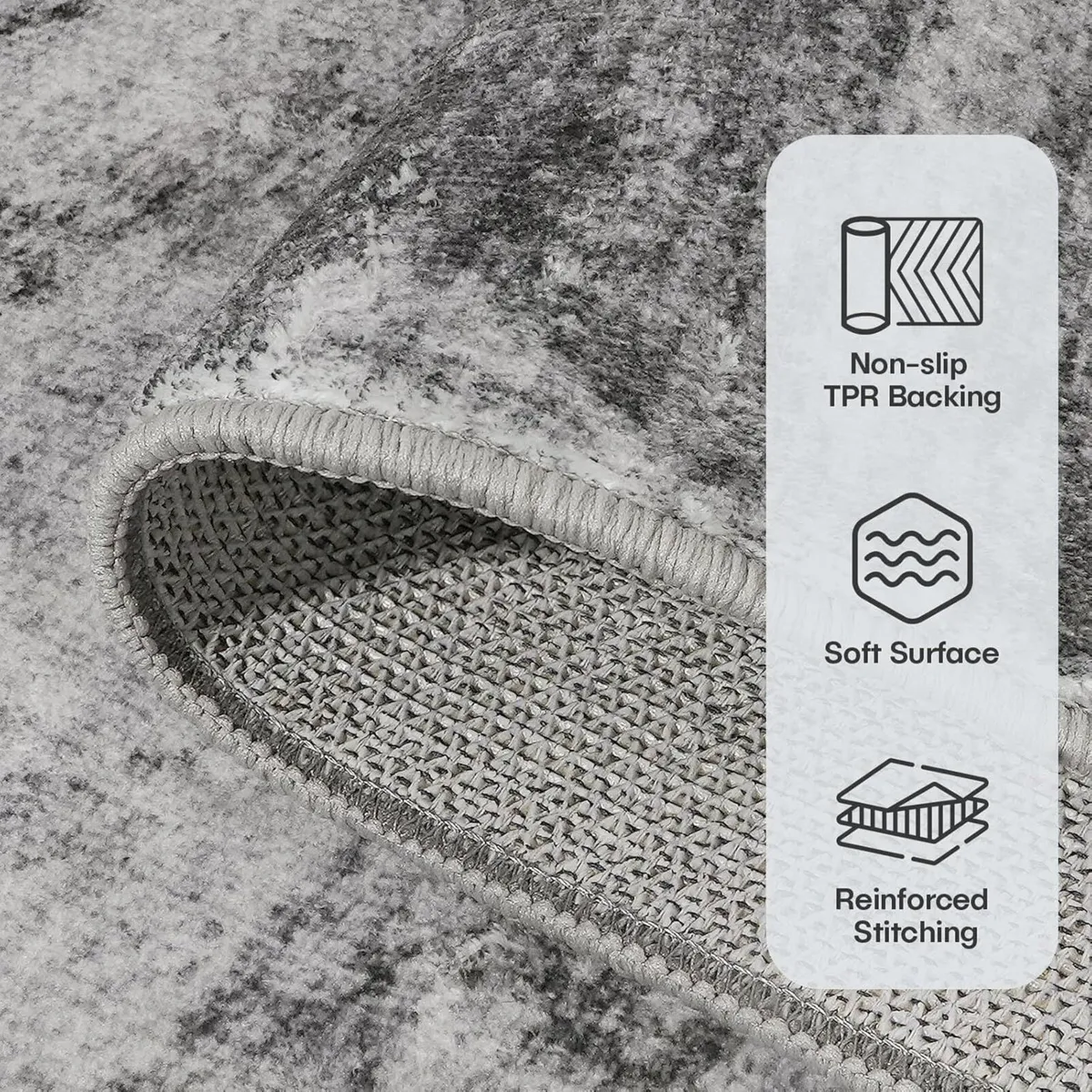 Living Room Rug 200x290 cm Large Non-Slip - Image 3