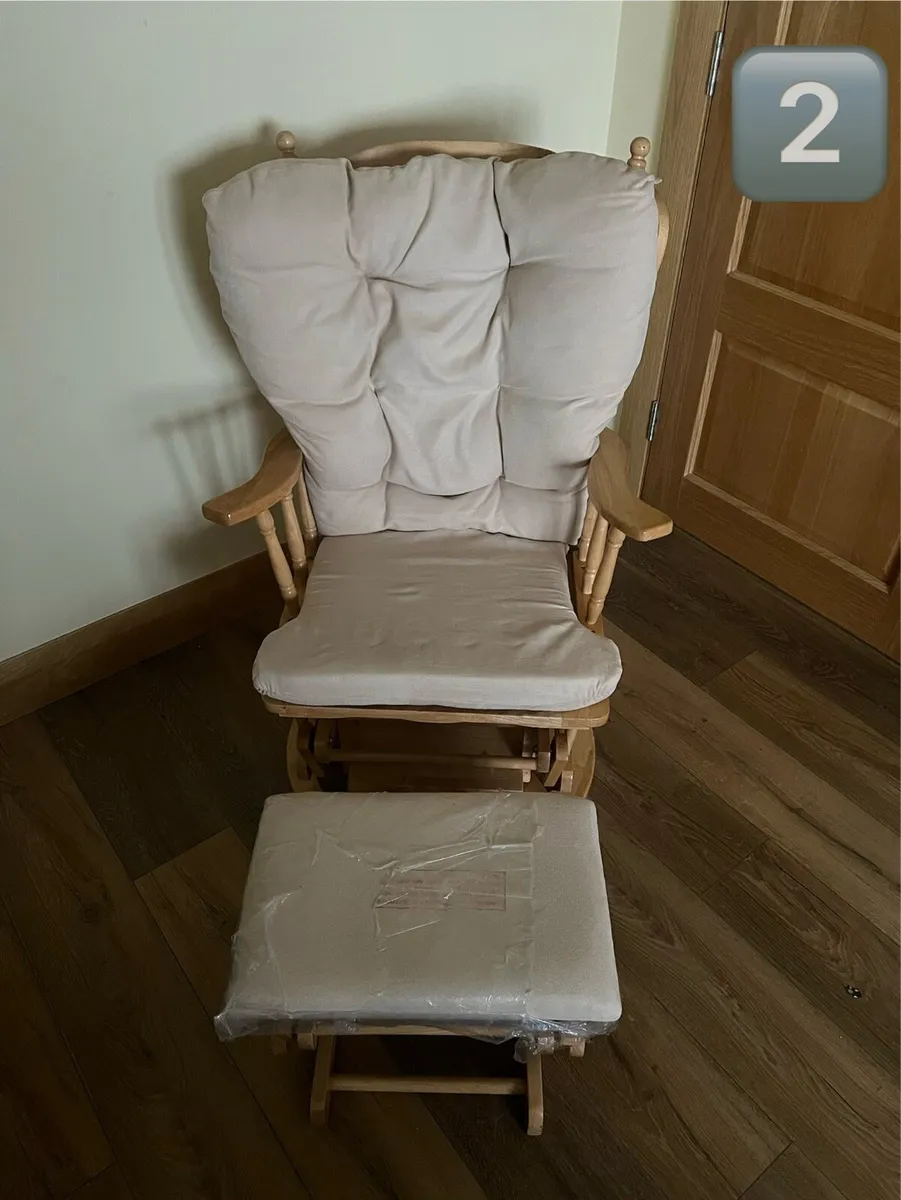 Glider Rocking Chair and matching footstool - Image 1