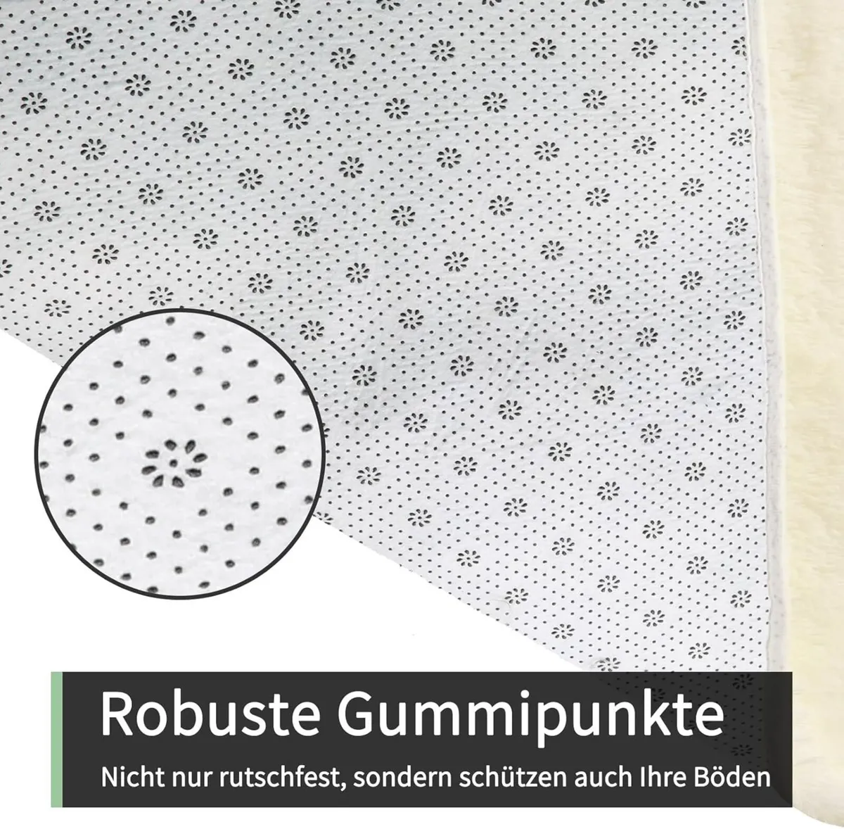 High Pile Rug Cream Living Room 240 x 300 cm - Image 4