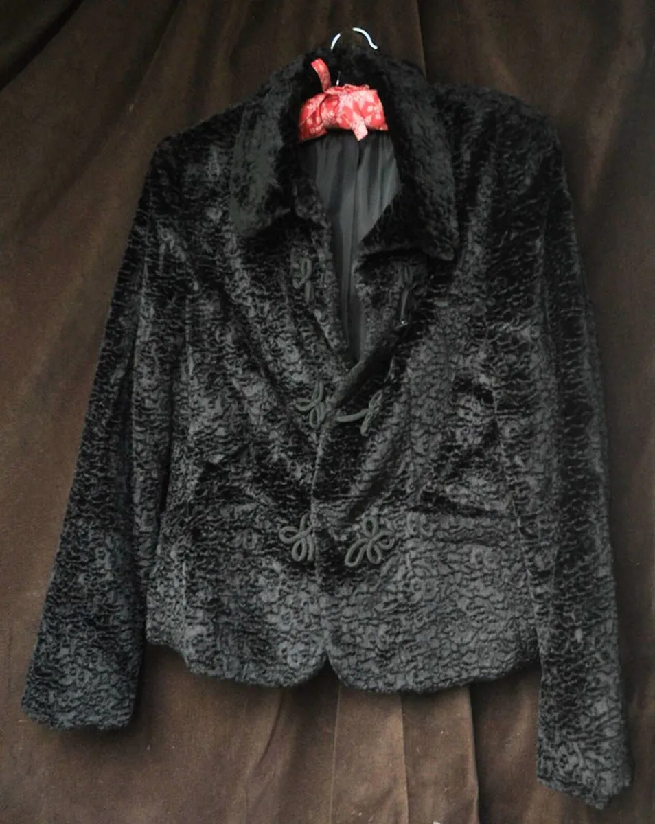 Black Faux Fur Ladies Jacket by NienHaus - Image 1