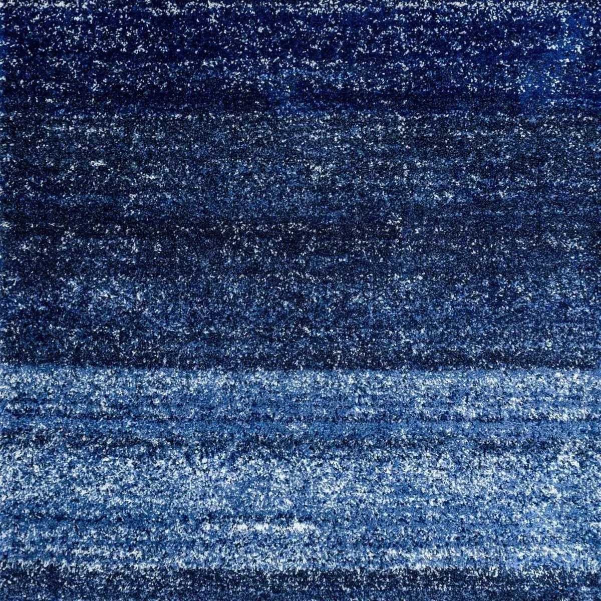 Large Thick Soft Fluffy Navy Blue Stripe Shaggy - Image 3