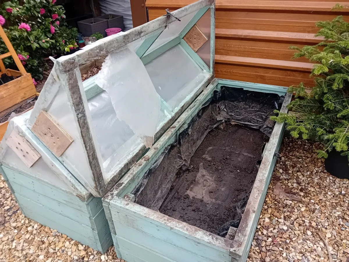 2 vegetable growing boxes