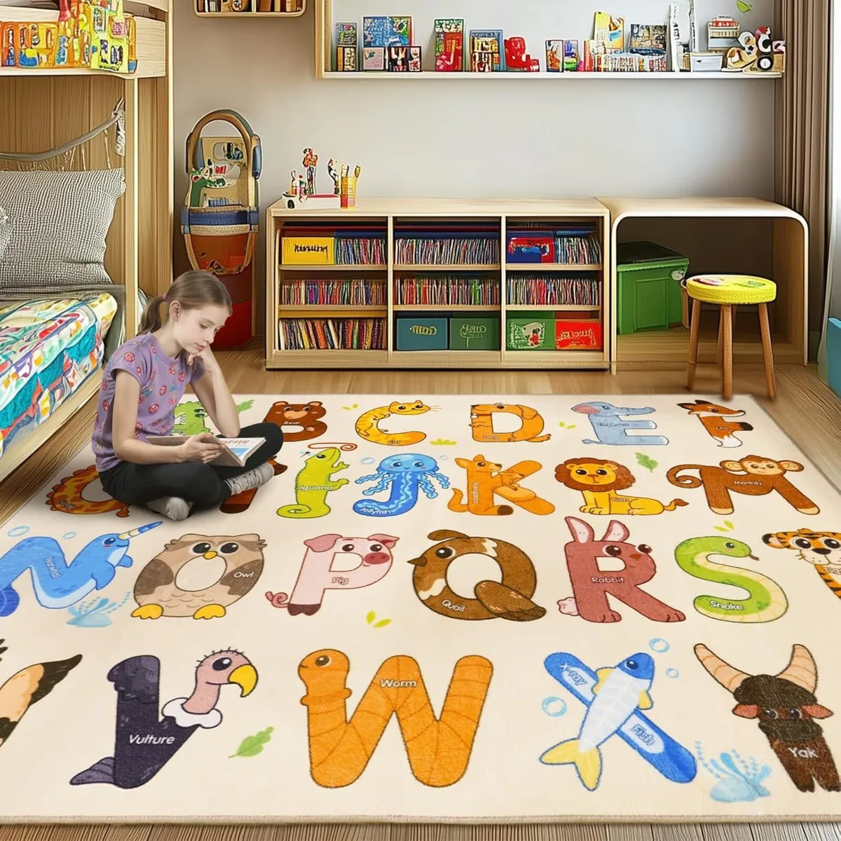 Rugs for Playroom Educational Rug Learning ABC - Image 2
