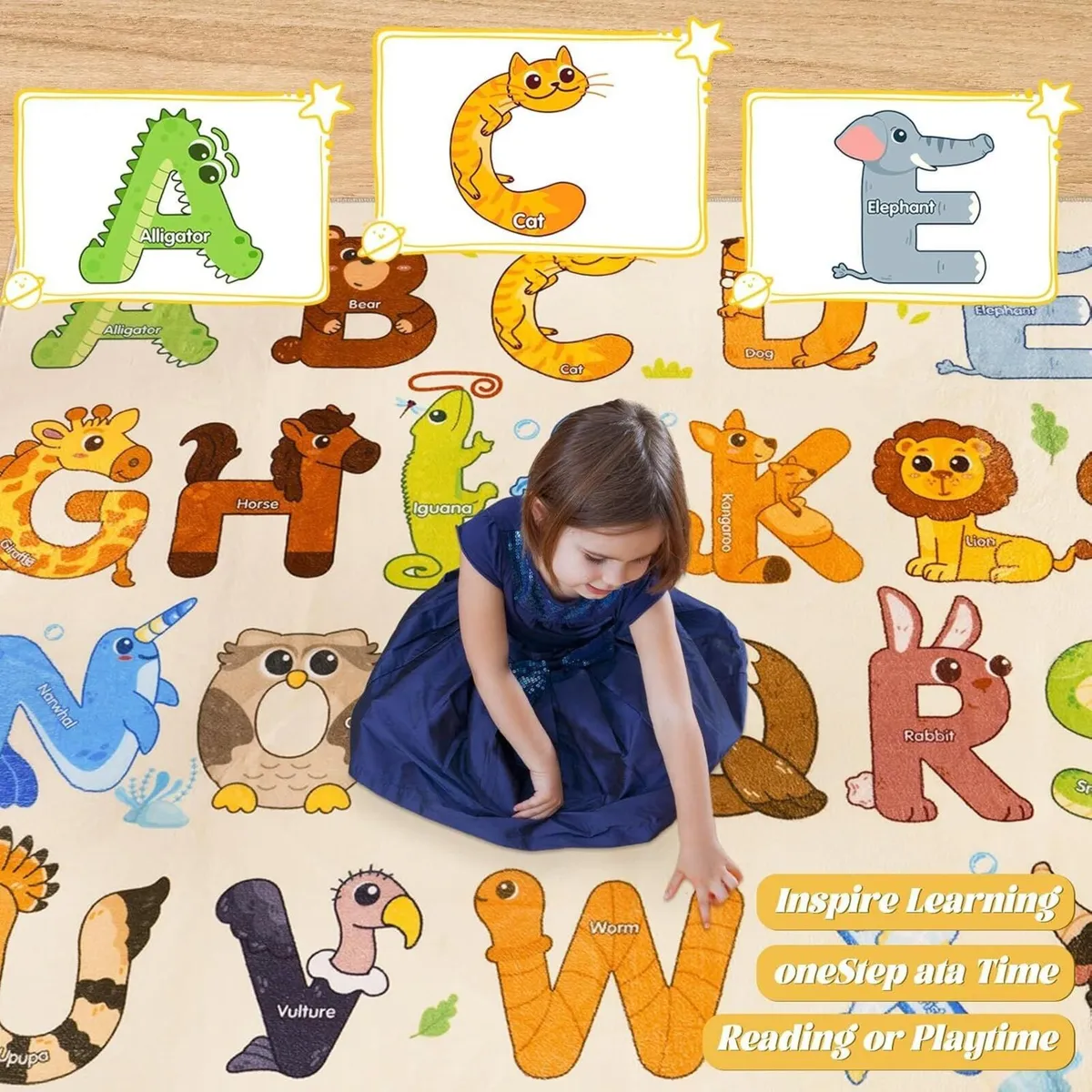 Rugs for Playroom Educational Rug Learning ABC - Image 4