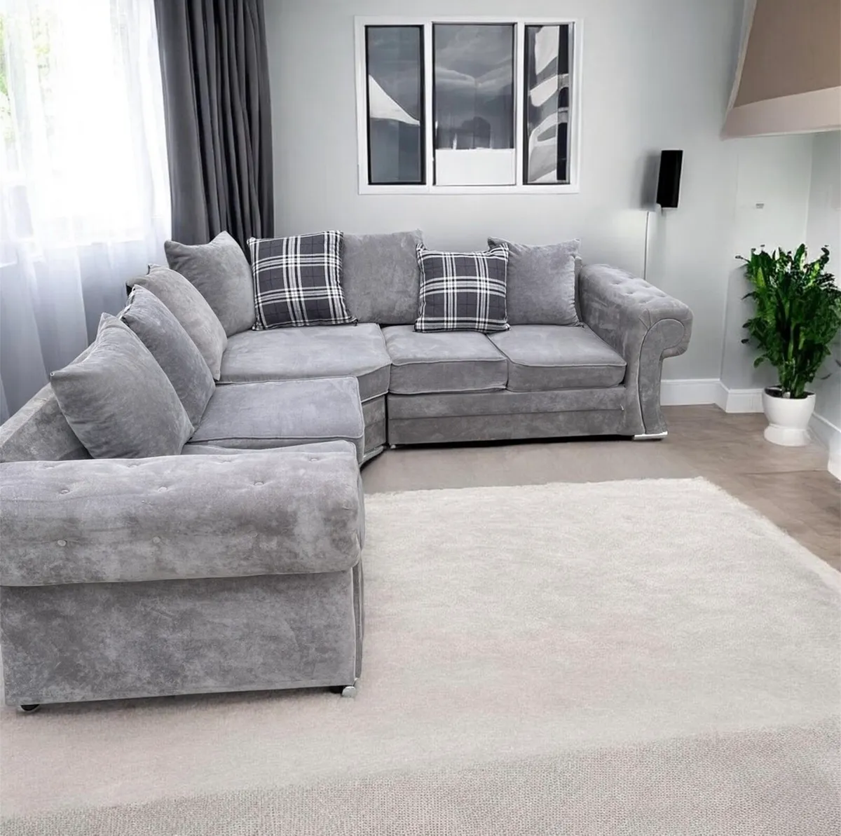 Verona corner sofa Grey - Image 1