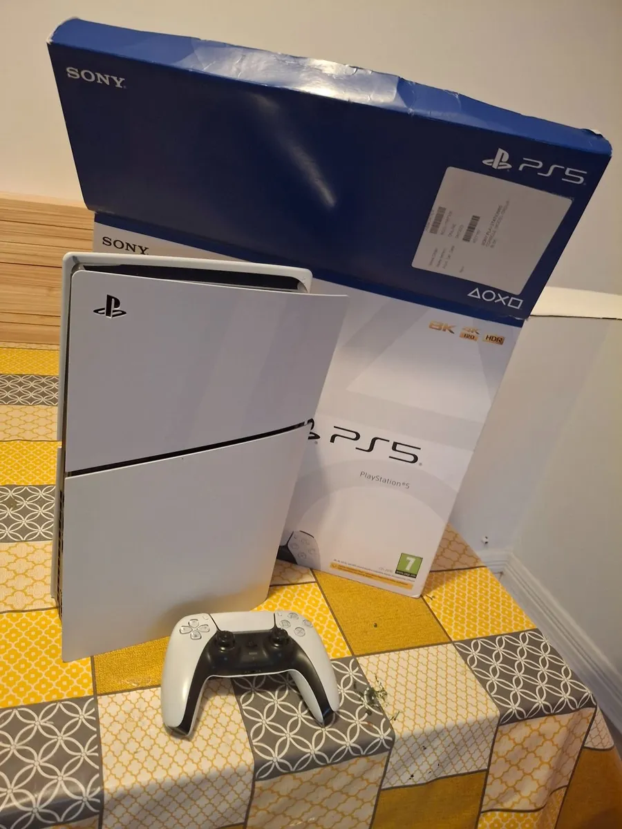 PS5 Slim Console and Controller - Image 1
