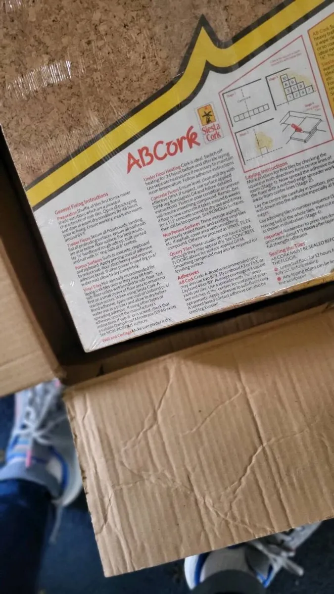 Unopened Cork Floor Tiles – 63 Tiles (Siesta Cork) - Image 2