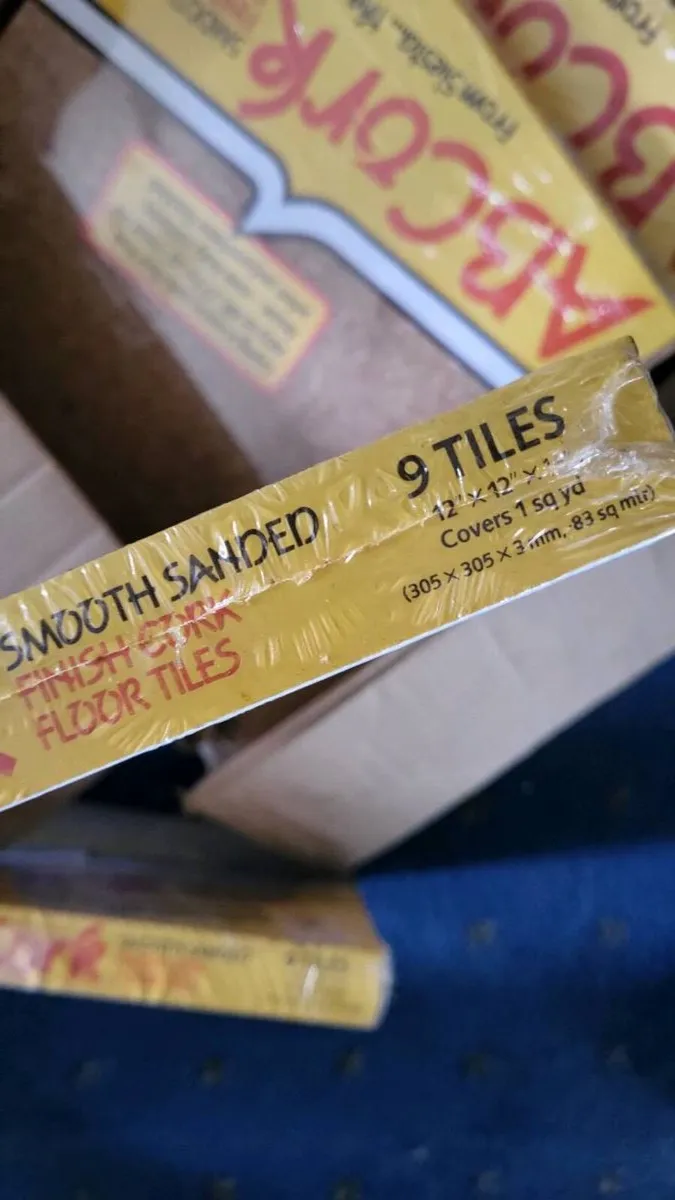 Unopened Cork Floor Tiles – 63 Tiles (Siesta Cork) - Image 3