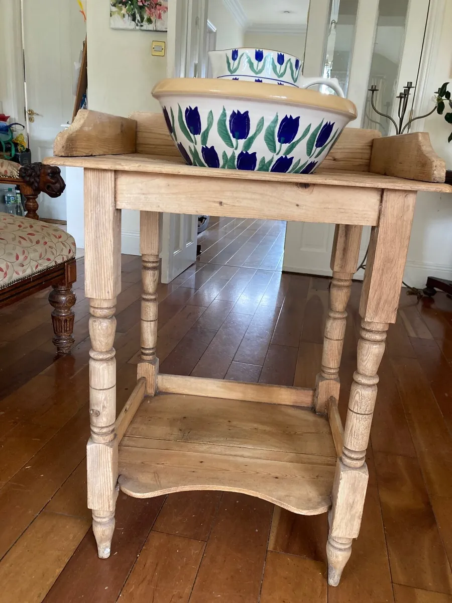 Antique Pine Washstand - Image 1
